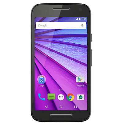 Motorola Moto G (3rd generation) Smartphone, Android, 5 , 4G LTE, SIM Free, 16GB, Black